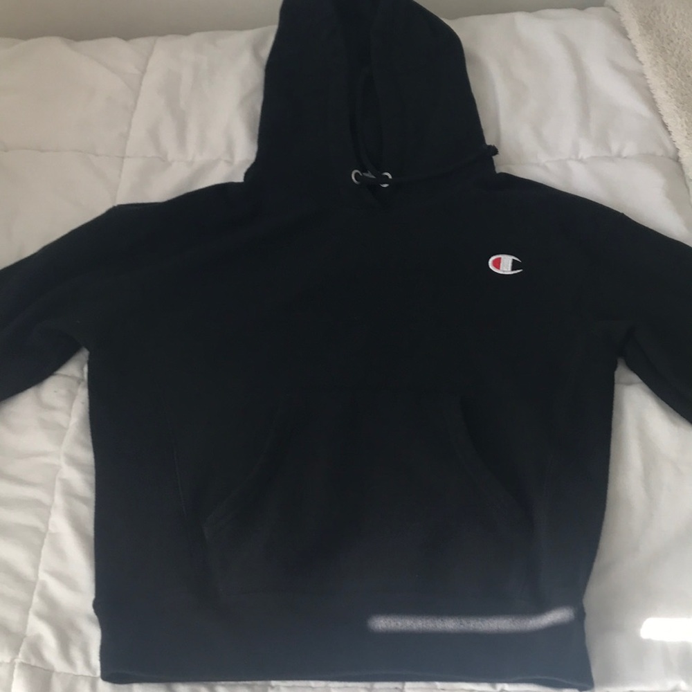 Black champion hoodie